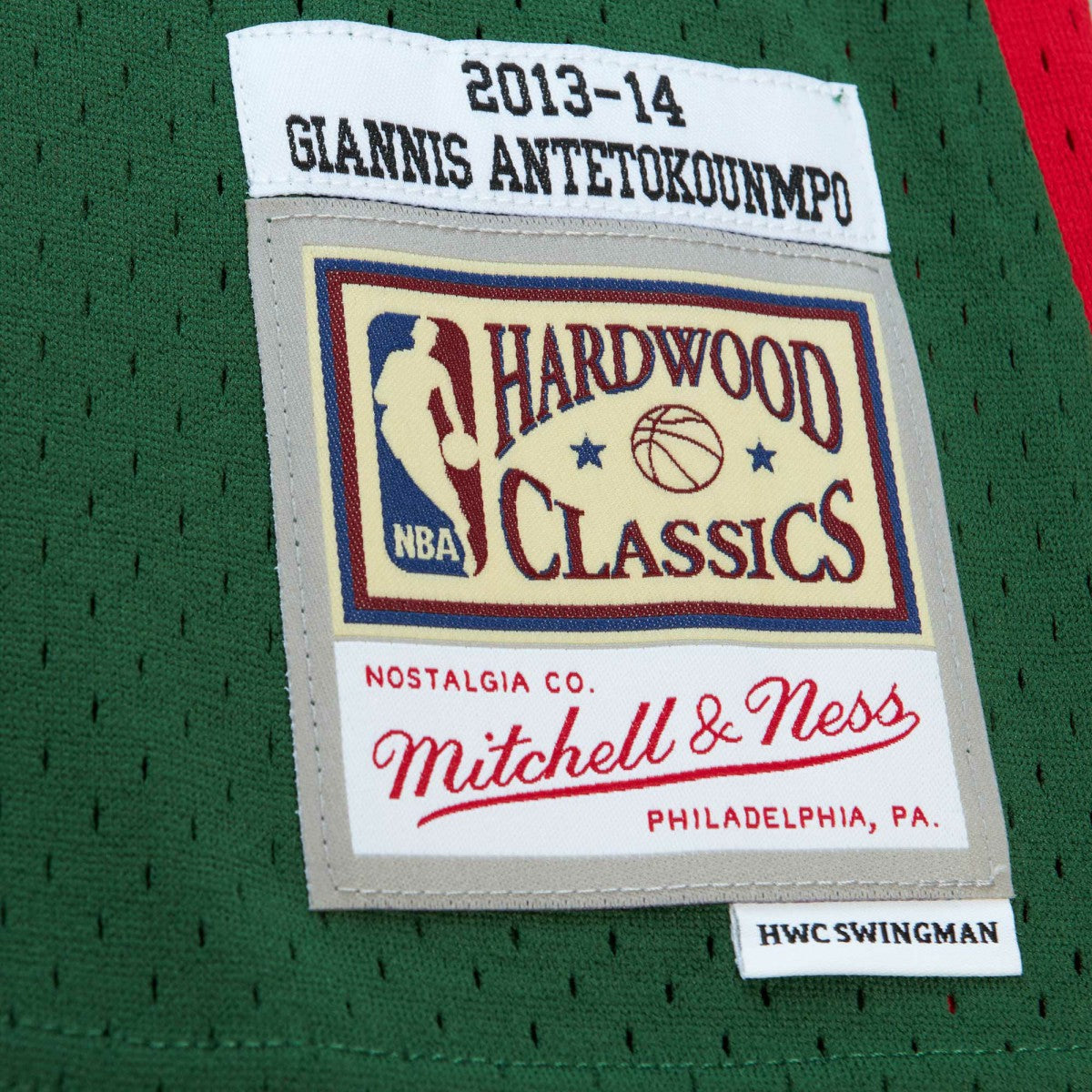 Giannis Antetokounmpo Milwaukee Bucks 2013/14 Hardwood Classics Swingman Jersey Hunter Green