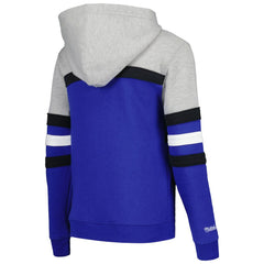 Orlando Magic Youth Hardwood Classics Head Coach Pullover Hoodie Blue/Heather Gray