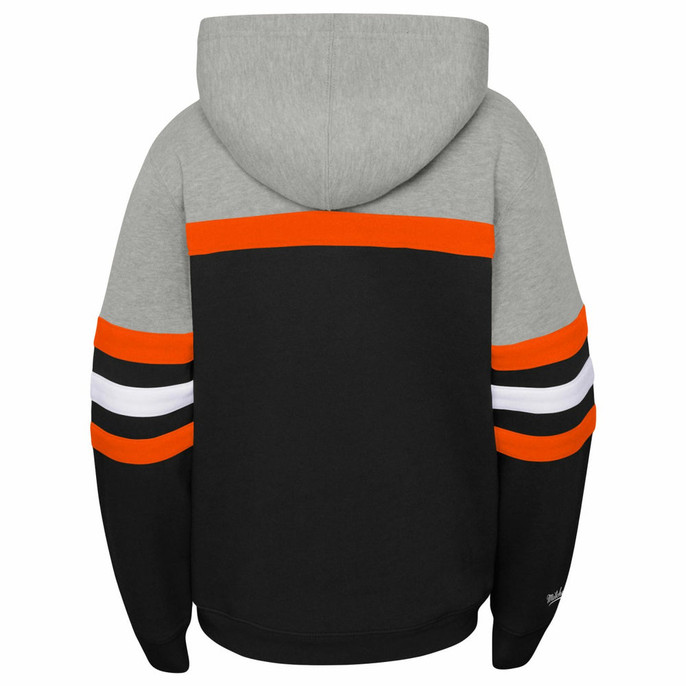 Phoenix Suns Youth Hardwood Classics Head Coach Pullover Hoodie Black/Heather Gray