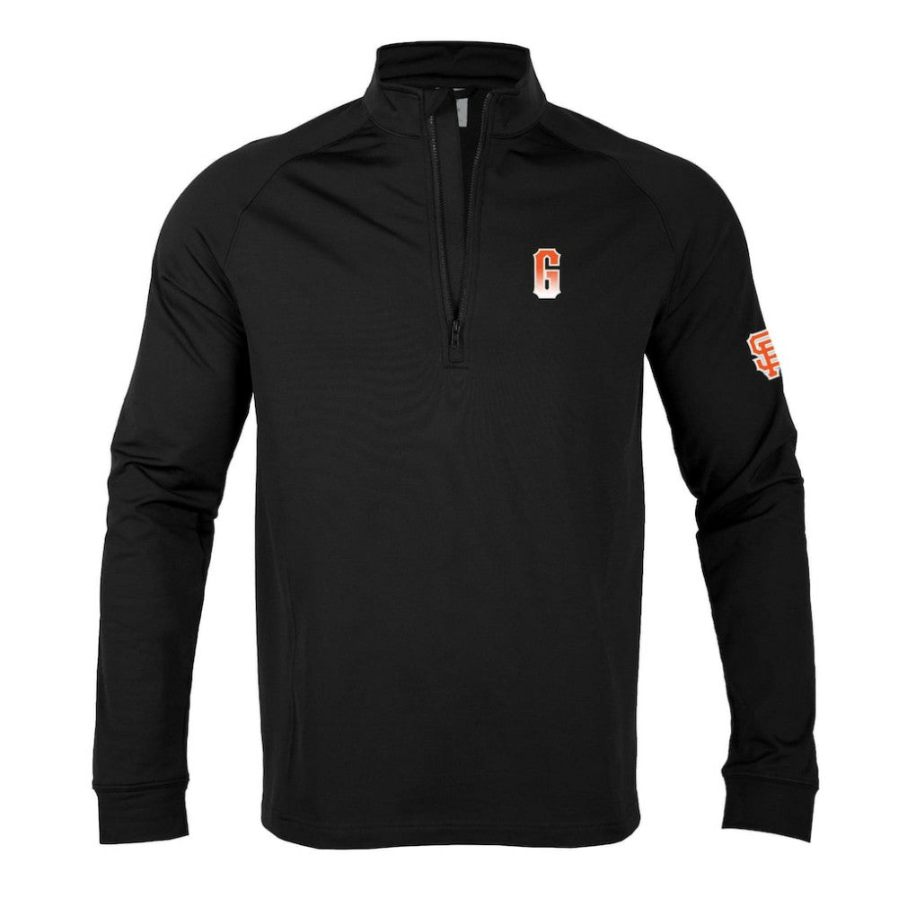 San Francisco Giants Levelwear City Connect Calibre Insignia Core Quarter-Zip Pullover Top - Black Pullover