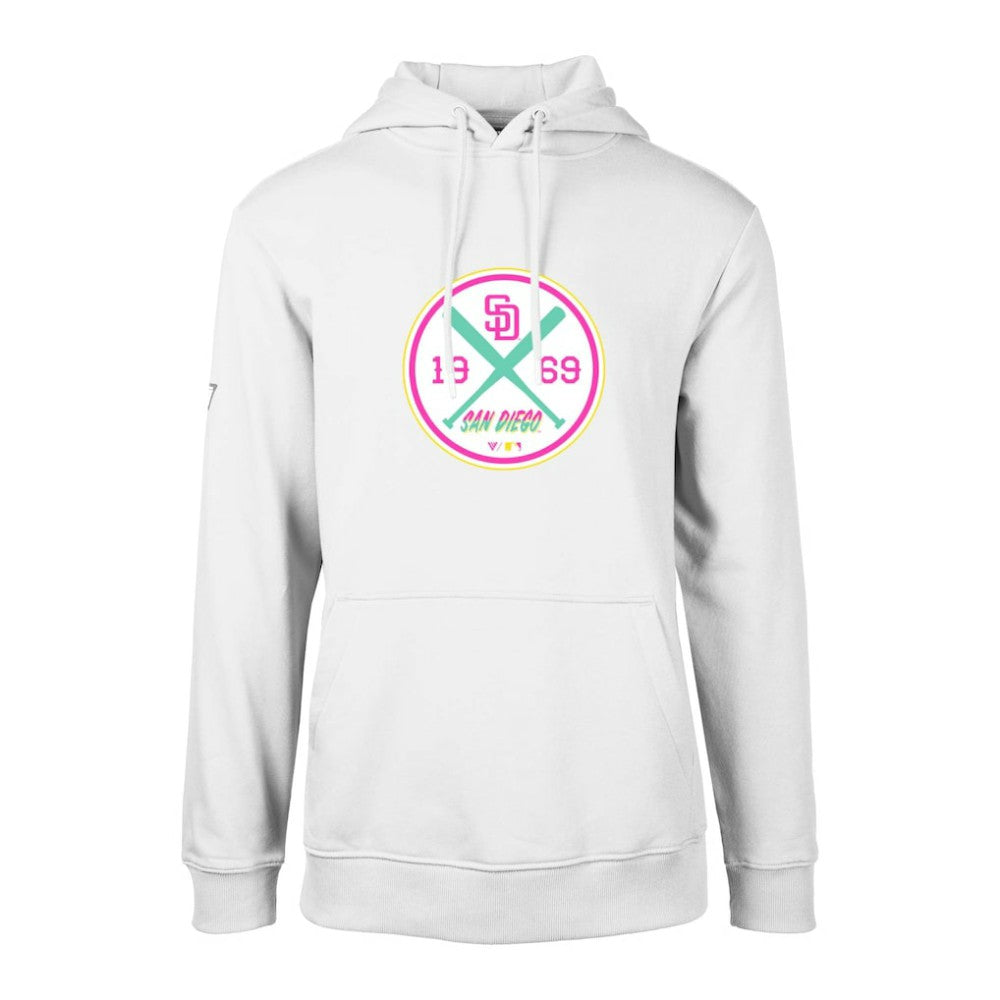San Diego Padres Levelwear City Connect Podium Strike Pullover Hoodie - White Hoodies