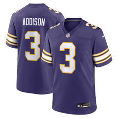 NFL Jordan Addison Minnesota Vikings Alternate Game Jersey - Purple