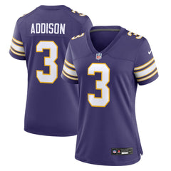 NFL Jordan Addison Minnesota Vikings Women's Alternate Game Jersey - Purple