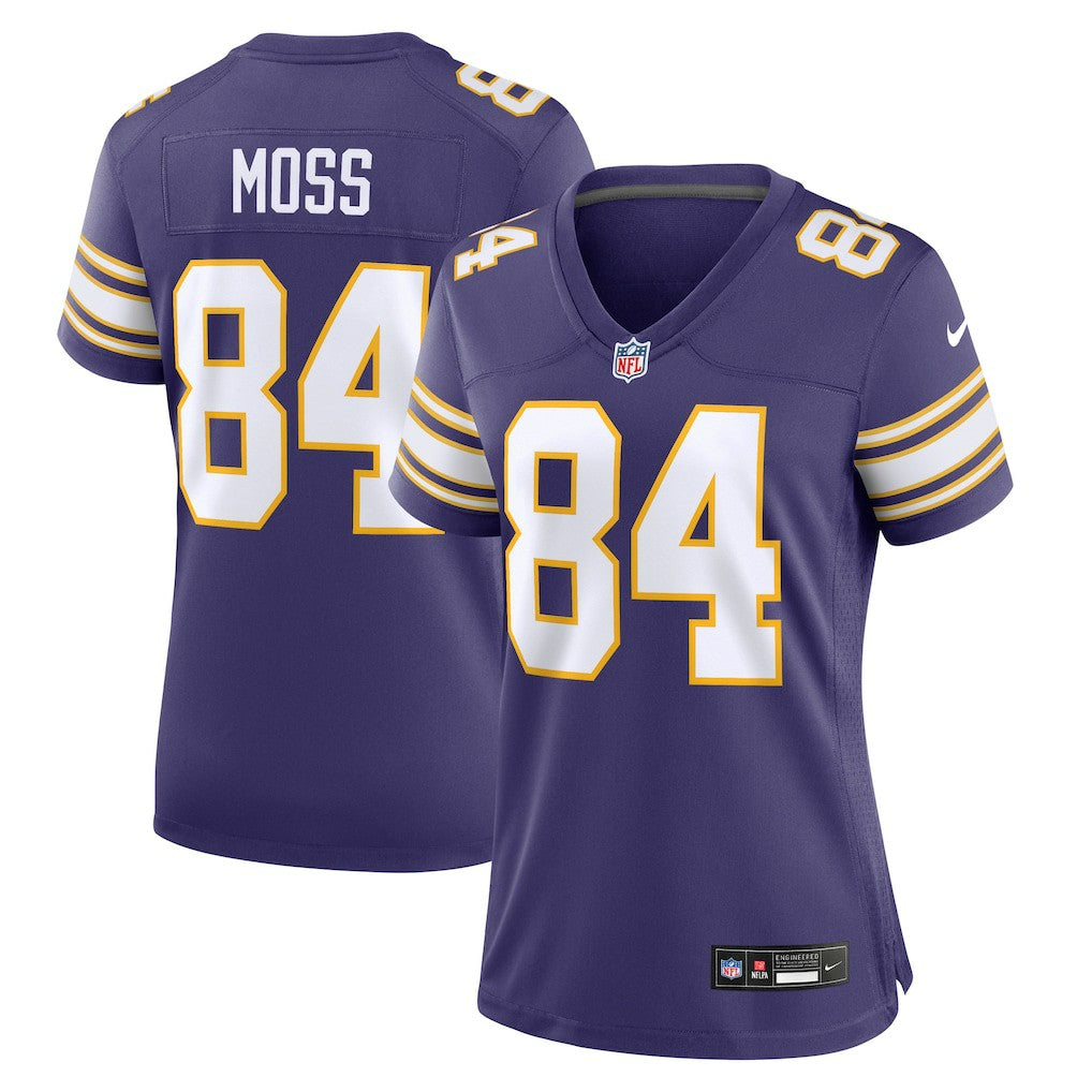 NFL Randy Moss Minnesota Vikings Women's Classic Retired Player Game Jersey - Purple