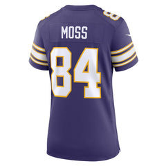 NFL Randy Moss Minnesota Vikings Women's Classic Retired Player Game Jersey - Purple