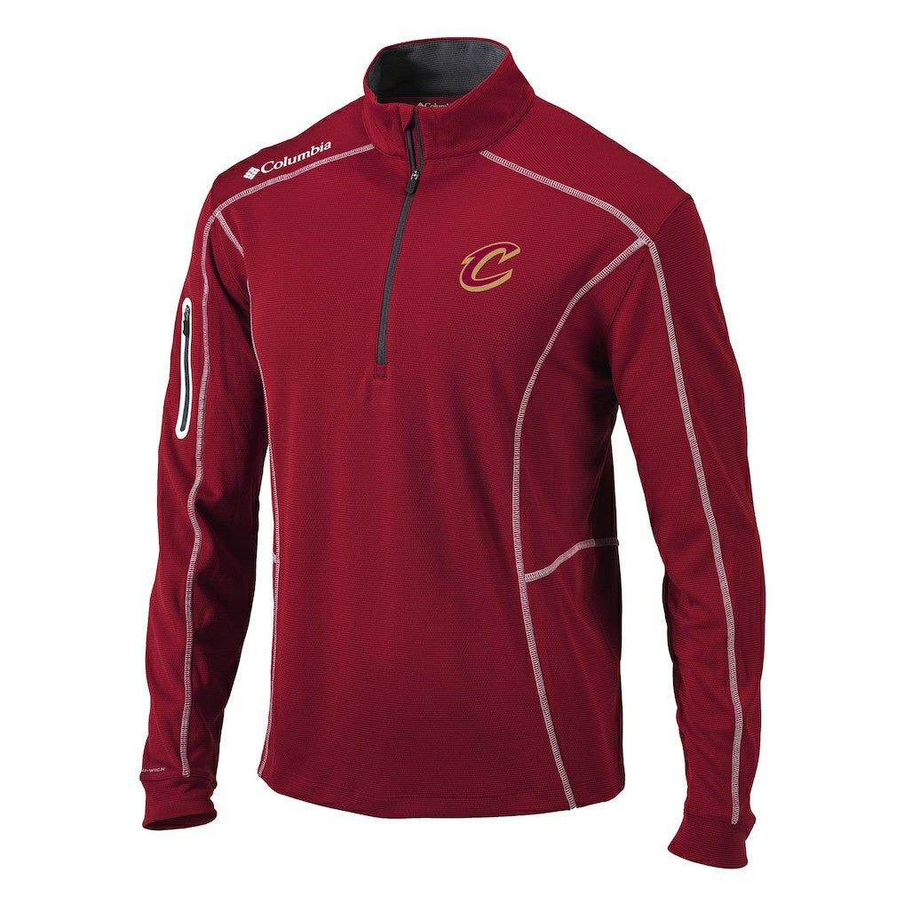 Cleveland Cavaliers Omni-Wick Shotgun Quarter-Zip Pullover Top Wine