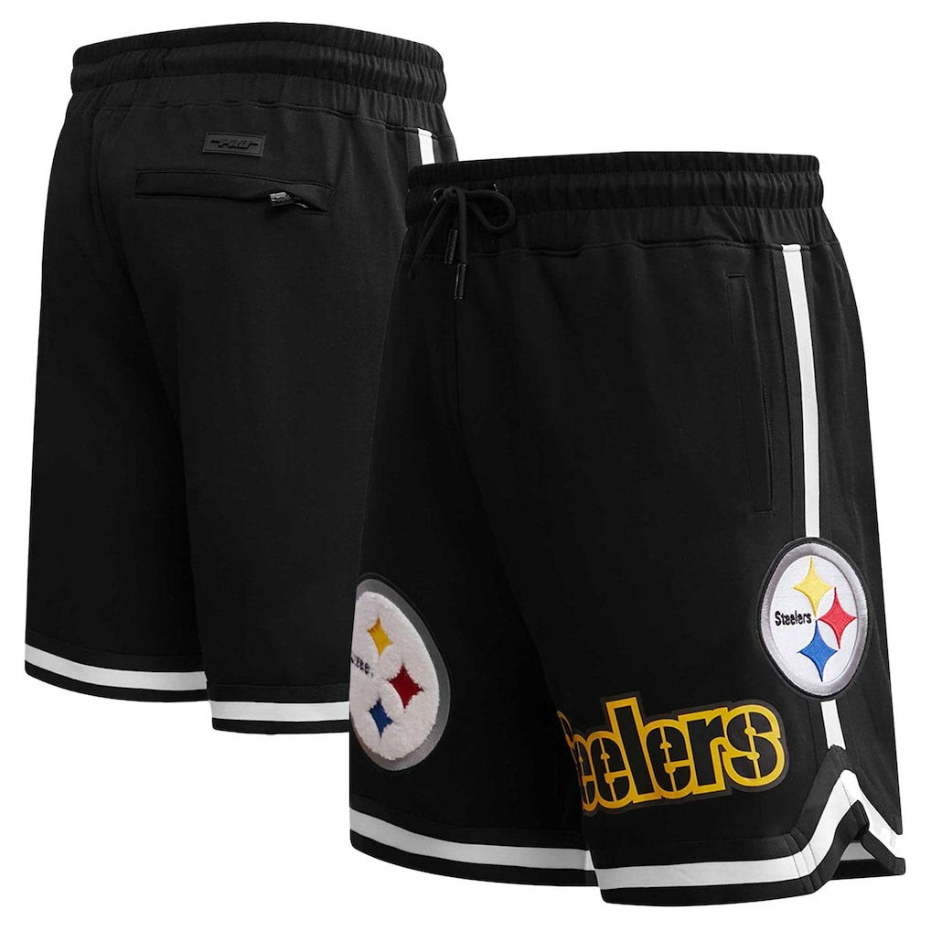 Pittsburgh Steelers Pro Standard Classic Chenille Shorts Black