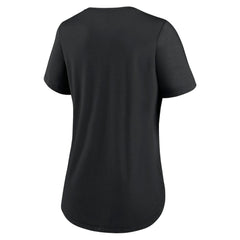 Tampa Bay Rays Nike Women's Big Swoosh Tri-Blend Scoop Neck T-Shirt - Black T-shirts