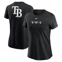 Tampa Bay Rays Nike Women's Over Shoulder T-Shirt - Black T-shirts
