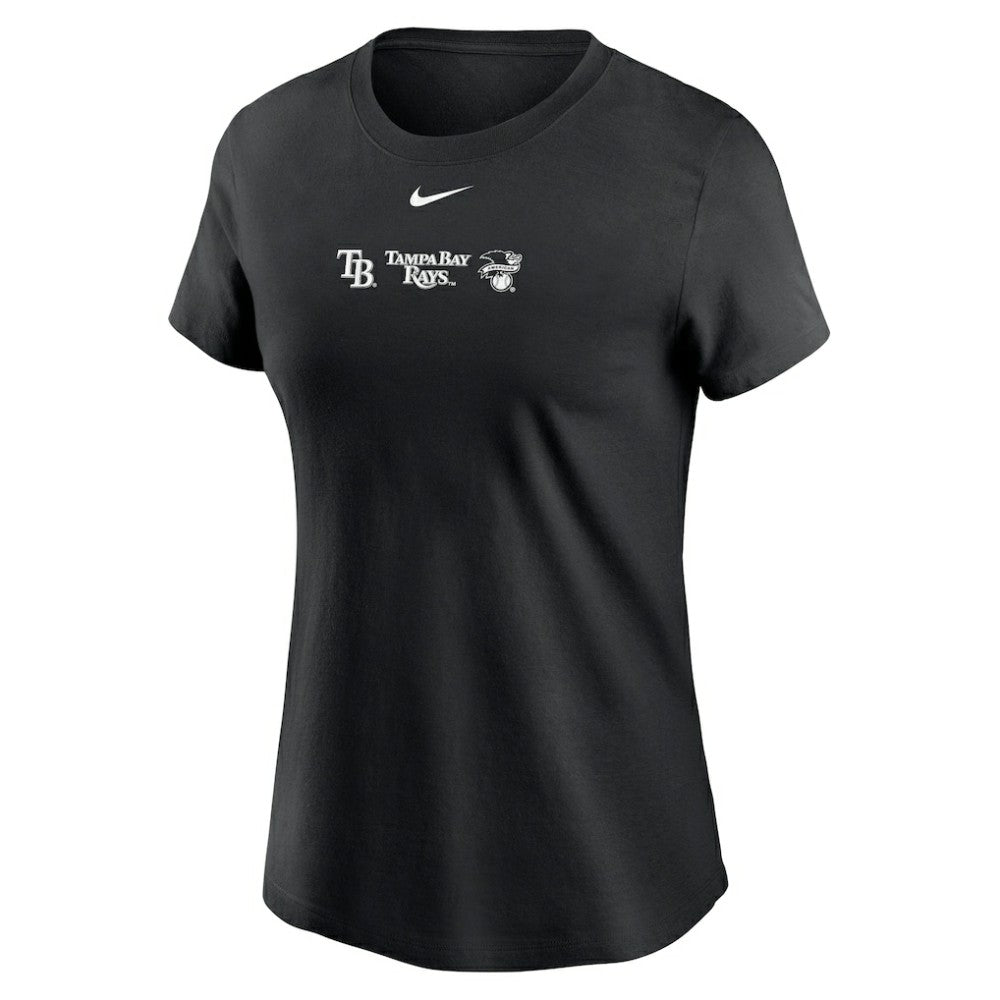 Tampa Bay Rays Nike Women's Over Shoulder T-Shirt - Black T-shirts