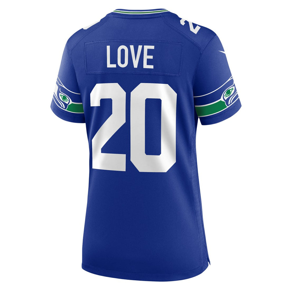 Julian Love Seattle Seahawks Women's Throwback Player Game Jersey Royal