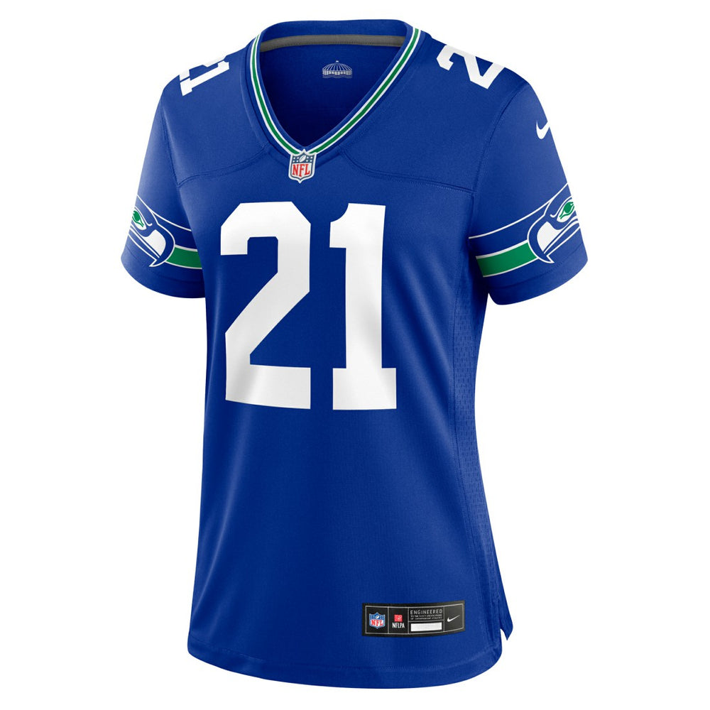 Devon Witherspoon Seattle Seahawks Women's Throwback Player Game Jersey Royal