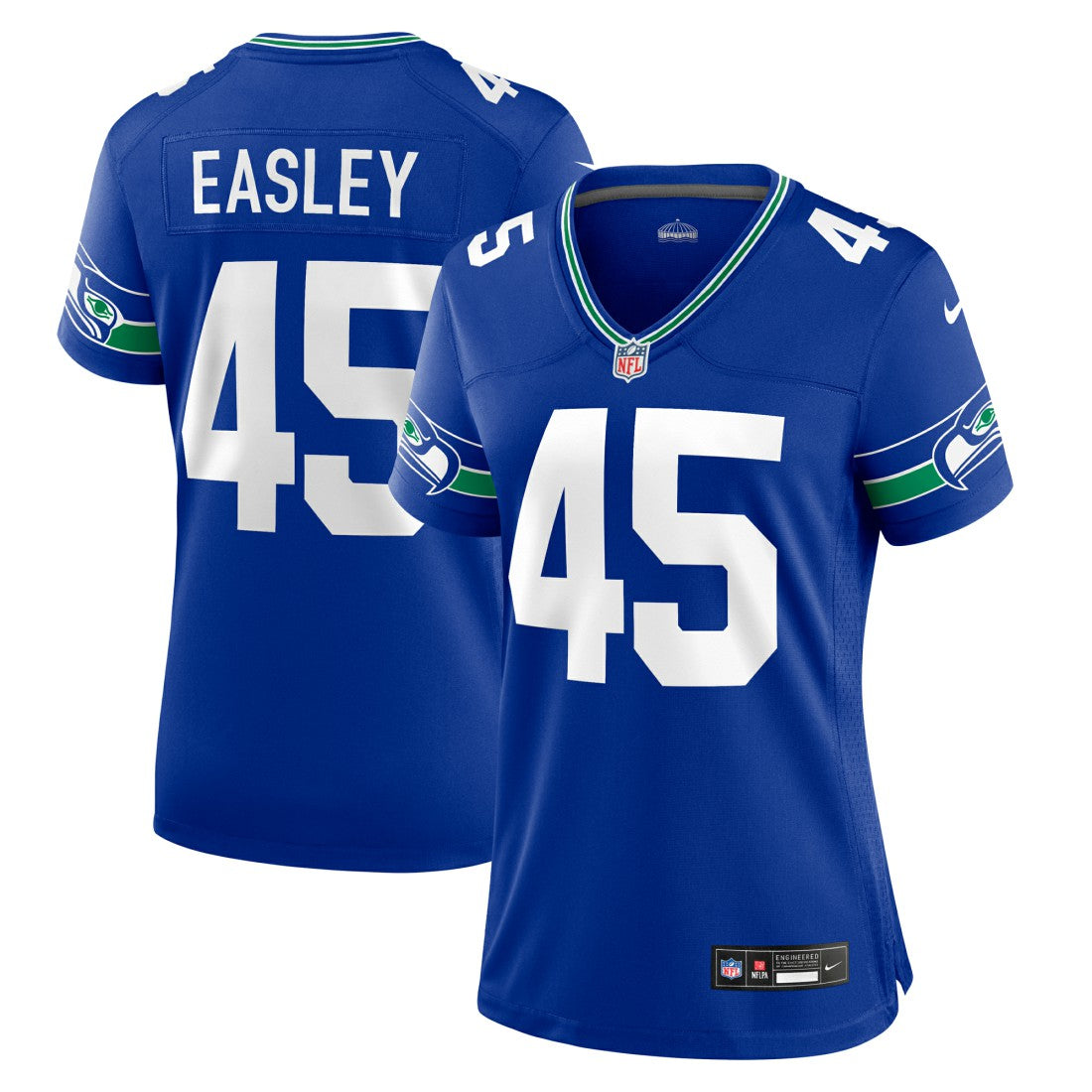 Kenny Easley Seattle Seahawks Women's Throwback Retired Player Game Jersey Royal