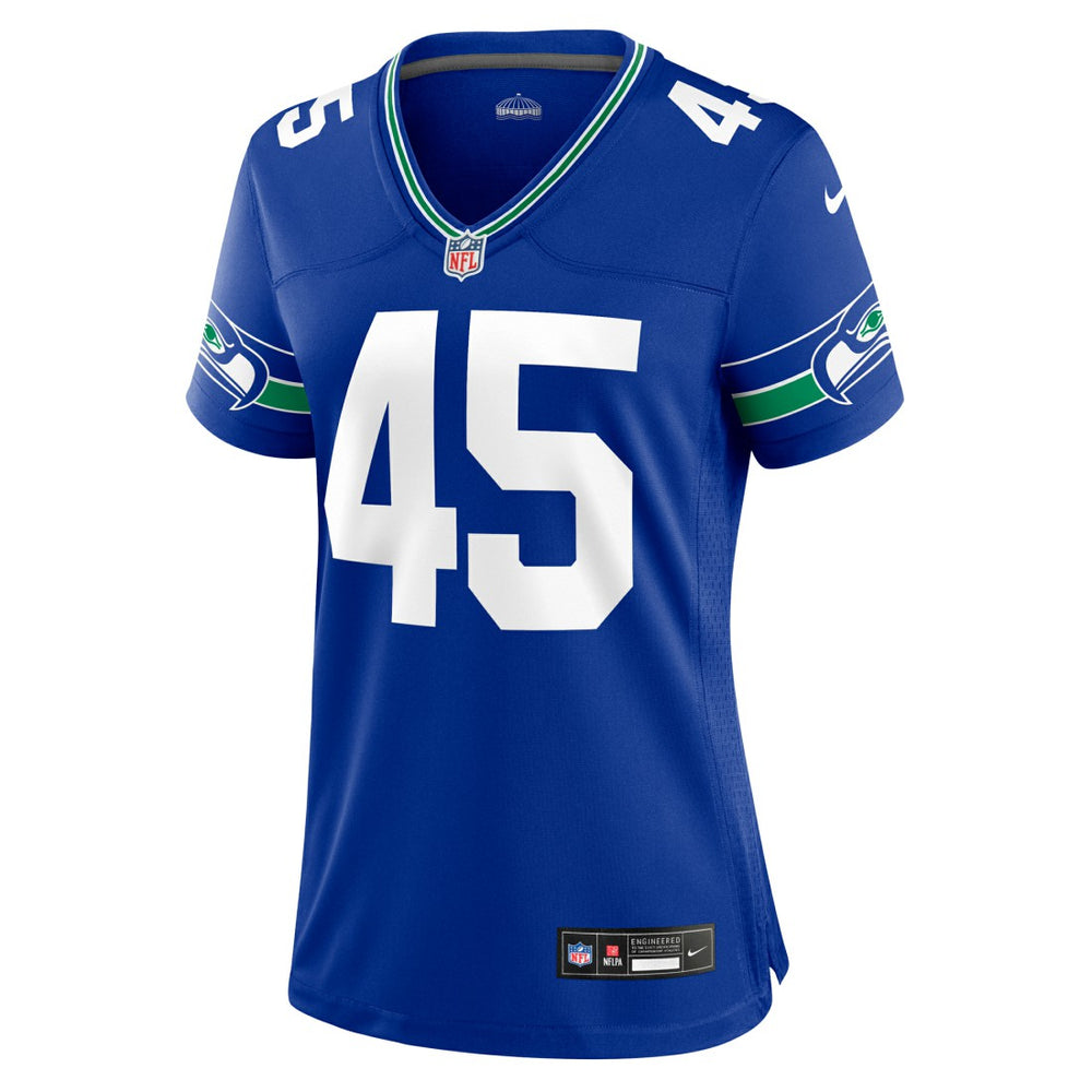 Kenny Easley Seattle Seahawks Women's Throwback Retired Player Game Jersey Royal