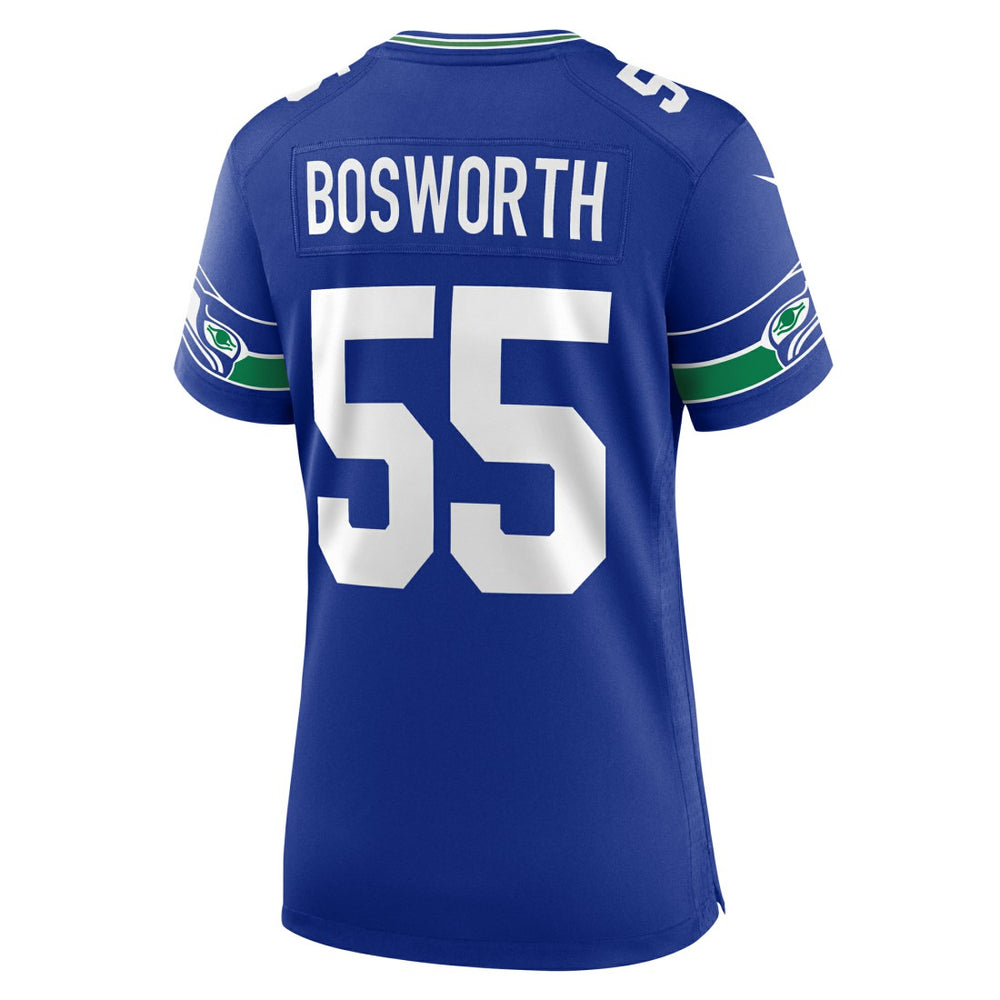 Brian Bosworth Seattle Seahawks Women's Throwback Retired Player Game Jersey Royal