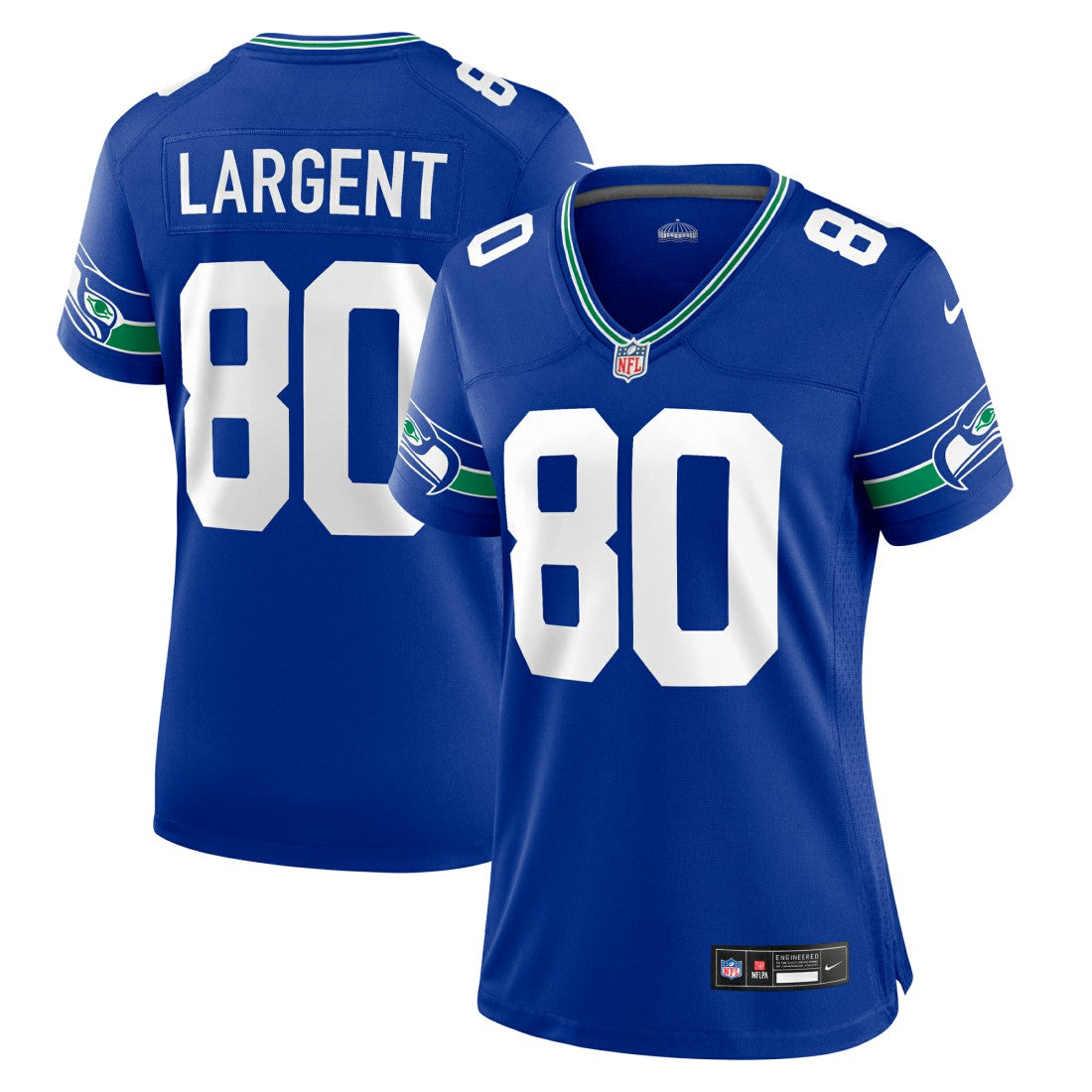 Steve Largent Seattle Seahawks Women's Throwback Retired Player Game Jersey Royal