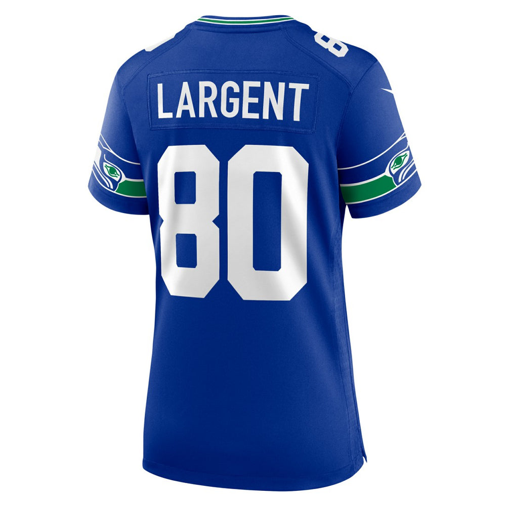 Steve Largent Seattle Seahawks Women's Throwback Retired Player Game Jersey Royal