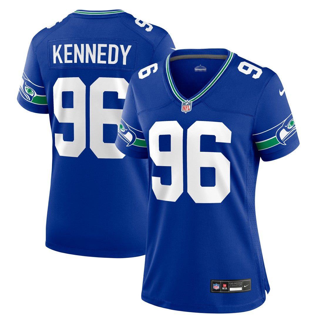 Cortez Kennedy Seattle Seahawks Women's Throwback Player Game Jersey Royal