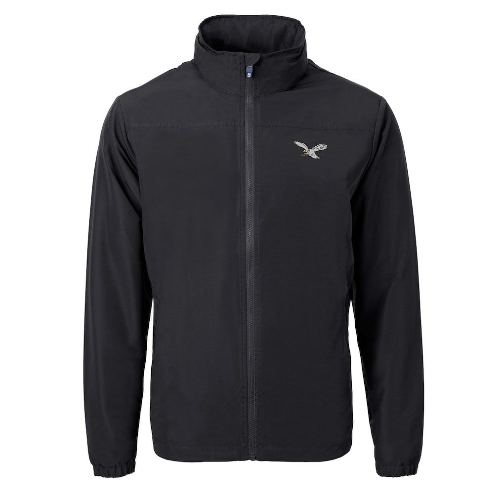 Philadelphia Eagles Cutter & Buck Charter Eco Recycled Full-Zip Jacket Black