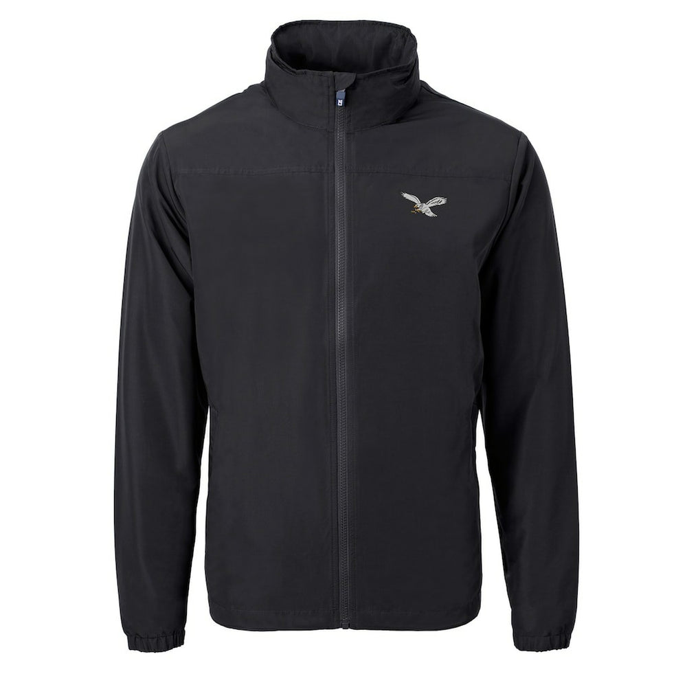 Philadelphia Eagles Cutter & Buck Charter Eco Recycled Full-Zip Jacket Black