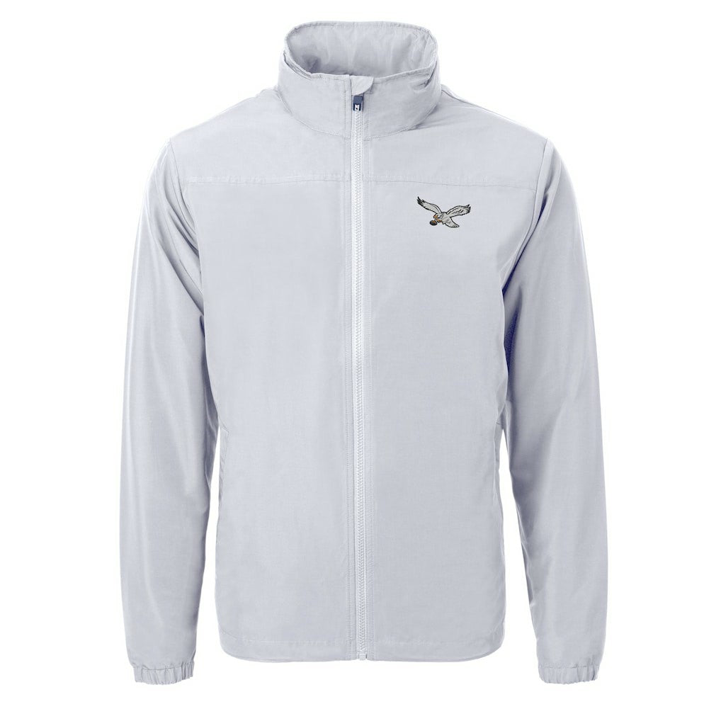 Philadelphia Eagles Cutter & Buck Charter Eco Recycled Full-Zip Jacket Silver