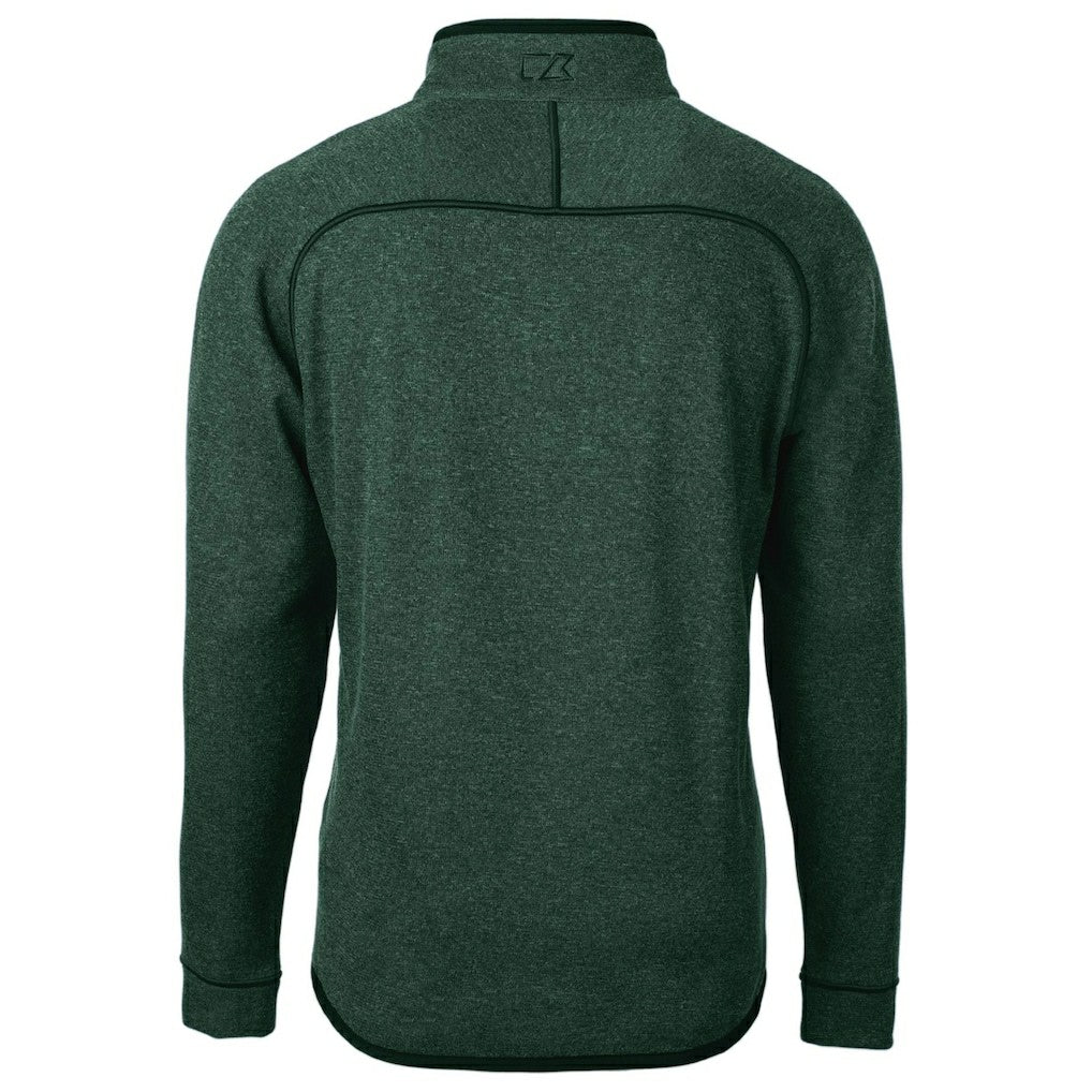 Philadelphia Eagles Cutter & Buck Mainsail Sweater-Knit Half-Zip Pullover Jacket Heather Green