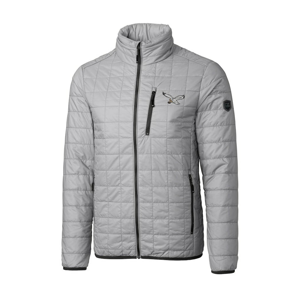 Philadelphia Eagles Cutter & Buck Rainier PrimaLoft Eco Insulated Full-Zip Puffer Jacket Silver