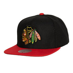 NHL Chicago Blackhawks Mitchell & Ness Core Team Ground 2.0 Snapback Hat - Black