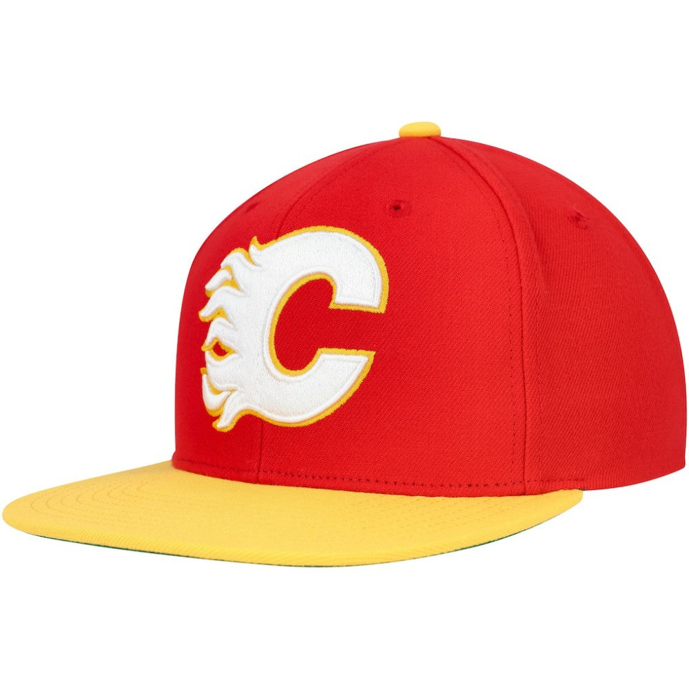 NHL Calgary Flames Mitchell & Ness Core Team Ground 2.0 Snapback Hat - Red