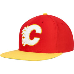 NHL Calgary Flames Mitchell & Ness Core Team Ground 2.0 Snapback Hat - Red