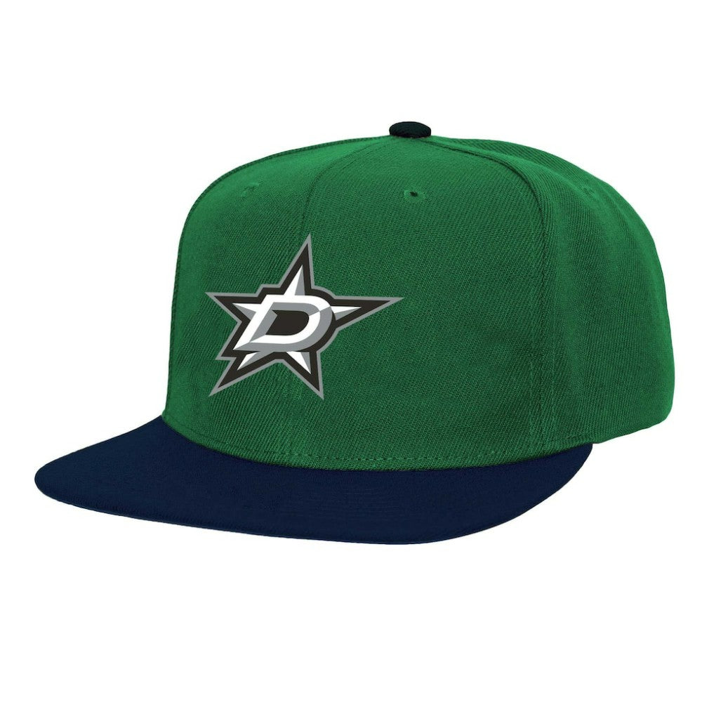 NHL Dallas Stars Mitchell & Ness Core Team Ground 2.0 Snapback Hat - Kelly Green