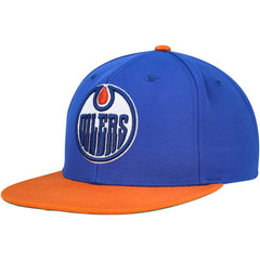 NHL Edmonton Oilers Mitchell & Ness Core Team Ground 2.0 Snapback Hat - Blue