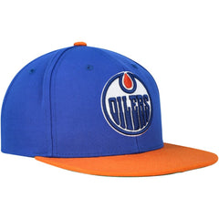 NHL Edmonton Oilers Mitchell & Ness Core Team Ground 2.0 Snapback Hat - Blue