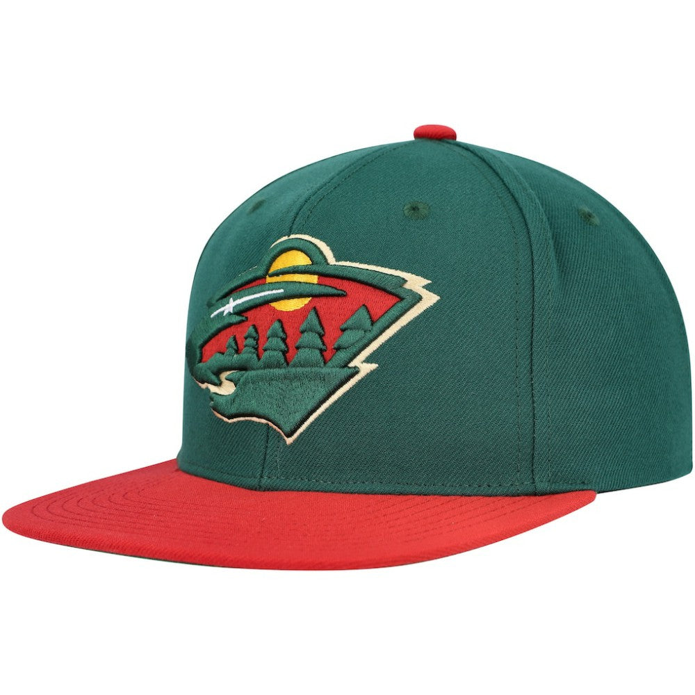 NHL Minnesota Wild Mitchell & Ness Core Team Ground 2.0 Snapback Hat - Green