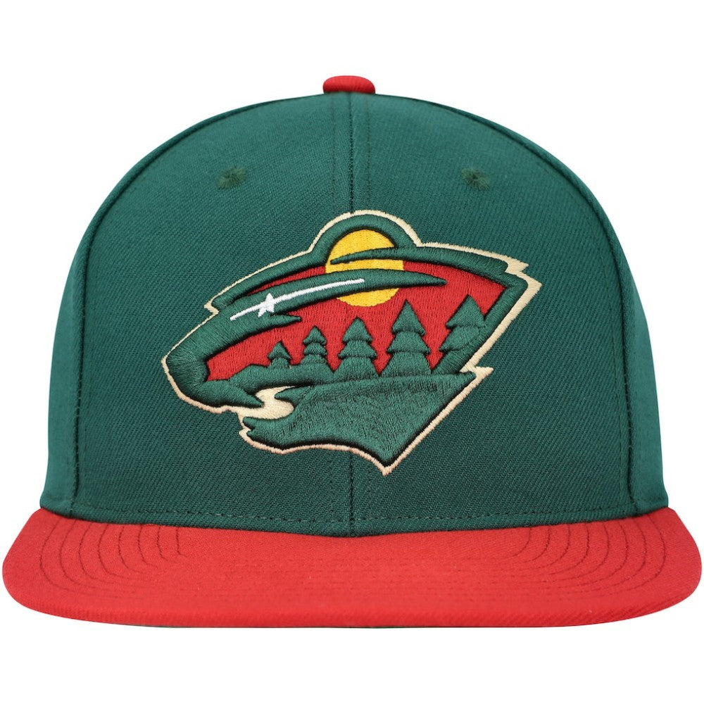 NHL Minnesota Wild Mitchell & Ness Core Team Ground 2.0 Snapback Hat - Green