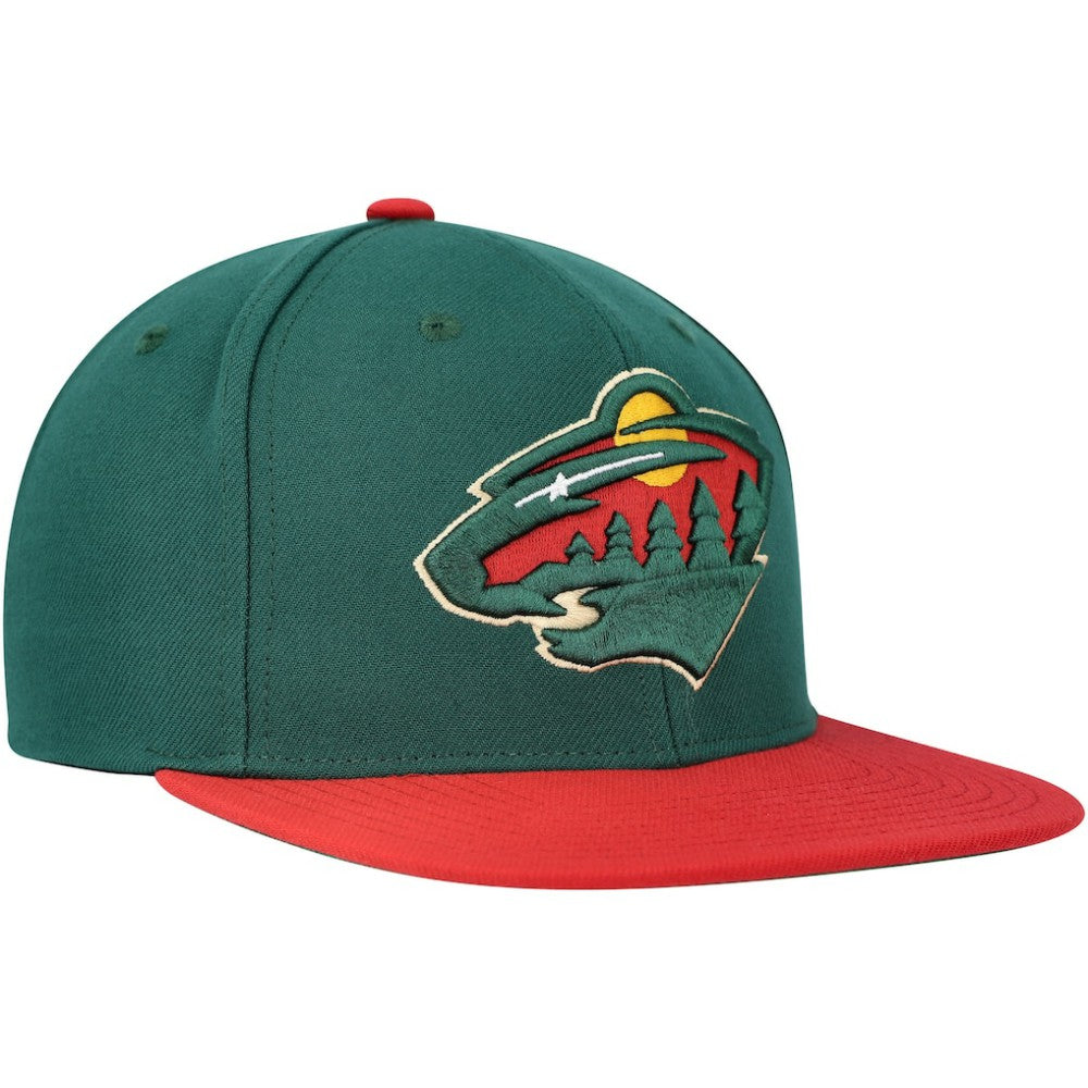 NHL Minnesota Wild Mitchell & Ness Core Team Ground 2.0 Snapback Hat - Green