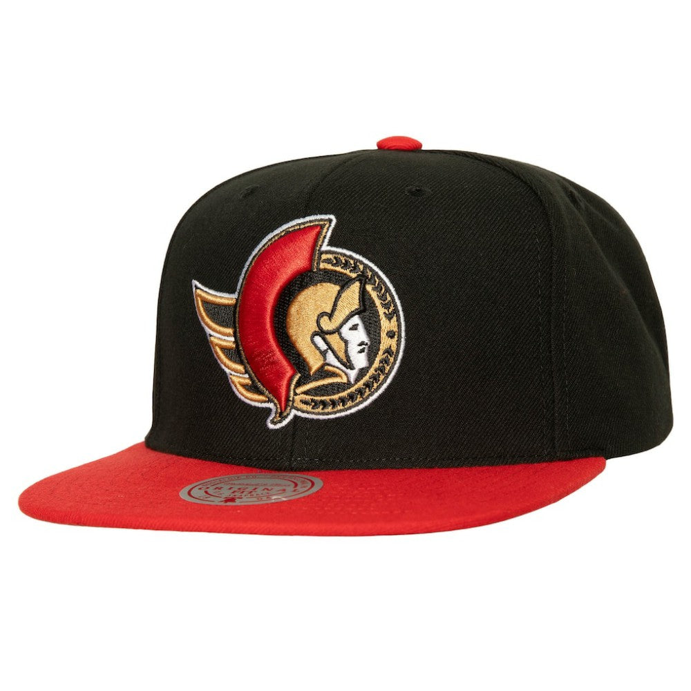 NHL Ottawa Senators Mitchell & Ness Core Team Ground 2.0 Snapback Hat - Black