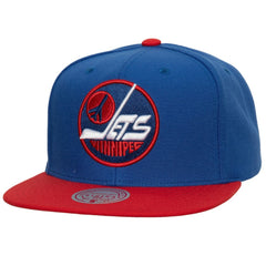 NHL Winnipeg Jets Mitchell & Ness Core Team Ground 2.0 Snapback Hat - Blue