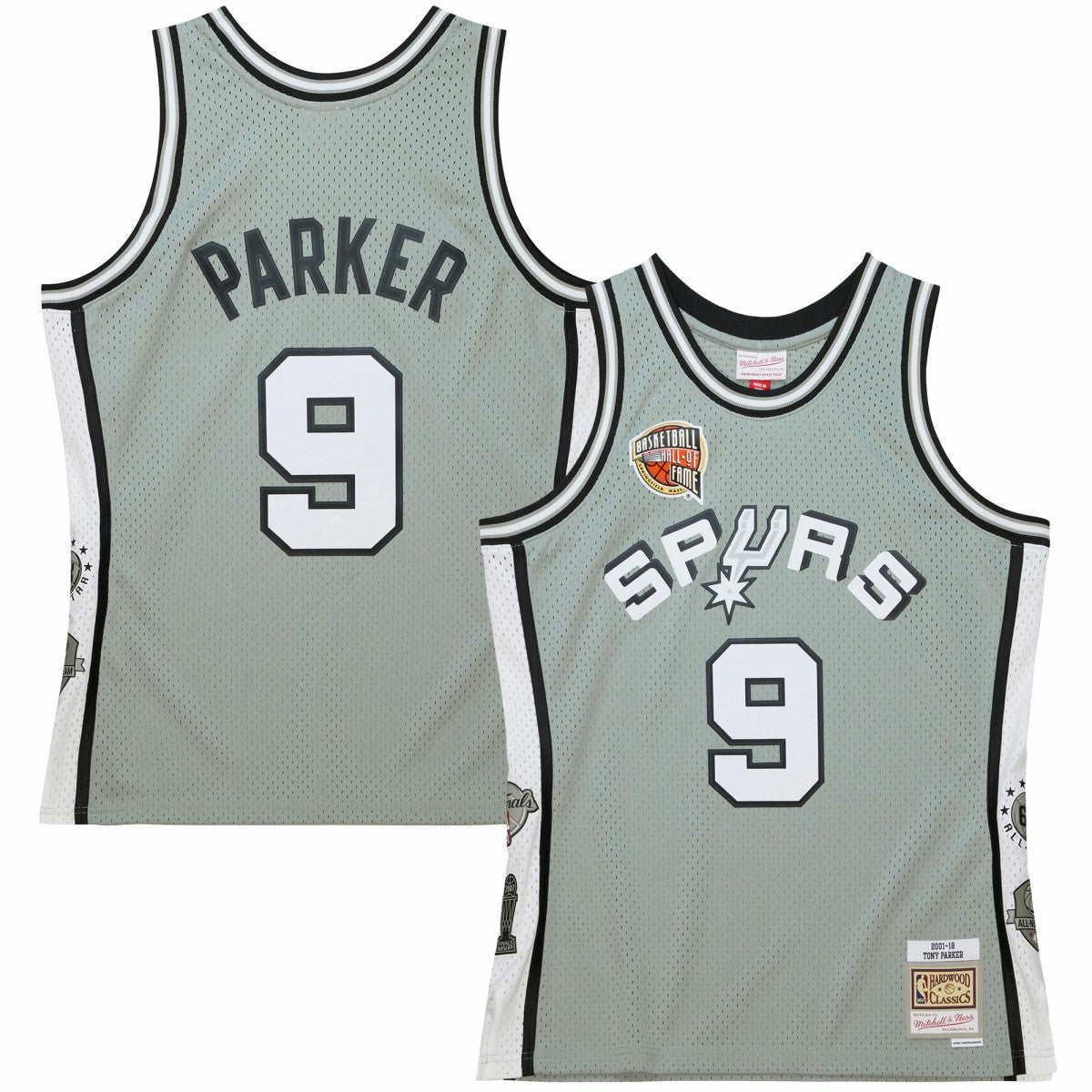Tony Parker San Antonio Spurs Unisex Hall of Fame Class of 2023 Throwback Swingman Jersey Gray
