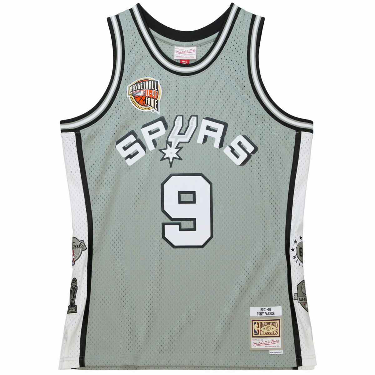 Tony Parker San Antonio Spurs Unisex Hall of Fame Class of 2023 Throwback Swingman Jersey Gray