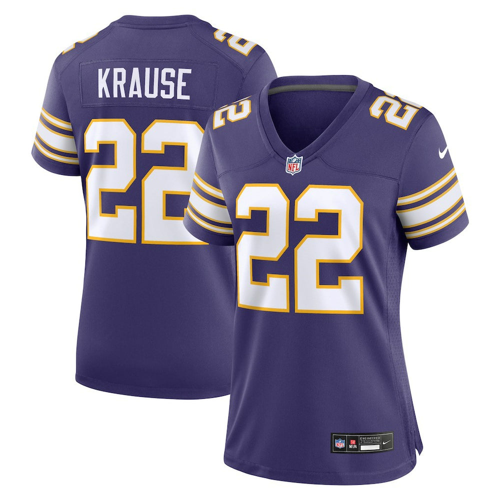 NFL Paul Krause Minnesota Vikings Women's Classic Retired Player Jersey - Purple
