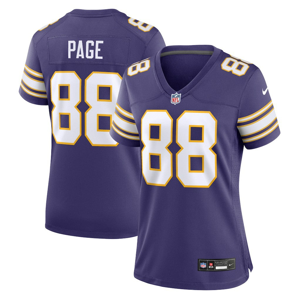 NFL Alan Page Minnesota Vikings Women's Classic Retired Player Jersey - Purple