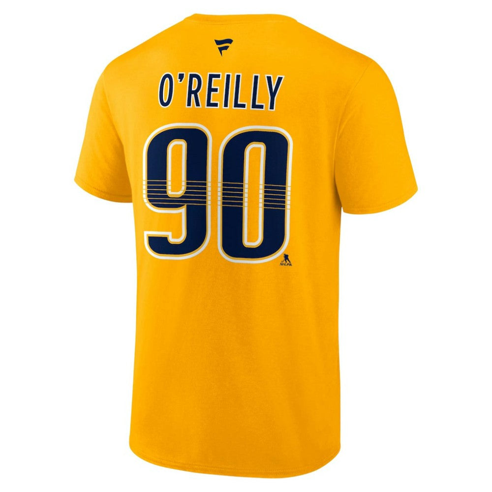 NHL Ryan O'Reilly Nashville Predators Fanatics Authentic Stack Name & Number T-Shirt - Gold