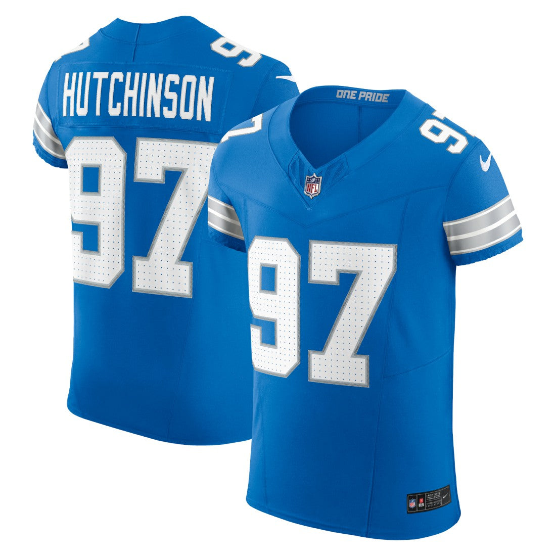 Aidan Hutchinson Detroit Lions Vapor F.U.S.E. Elite Jersey Blue