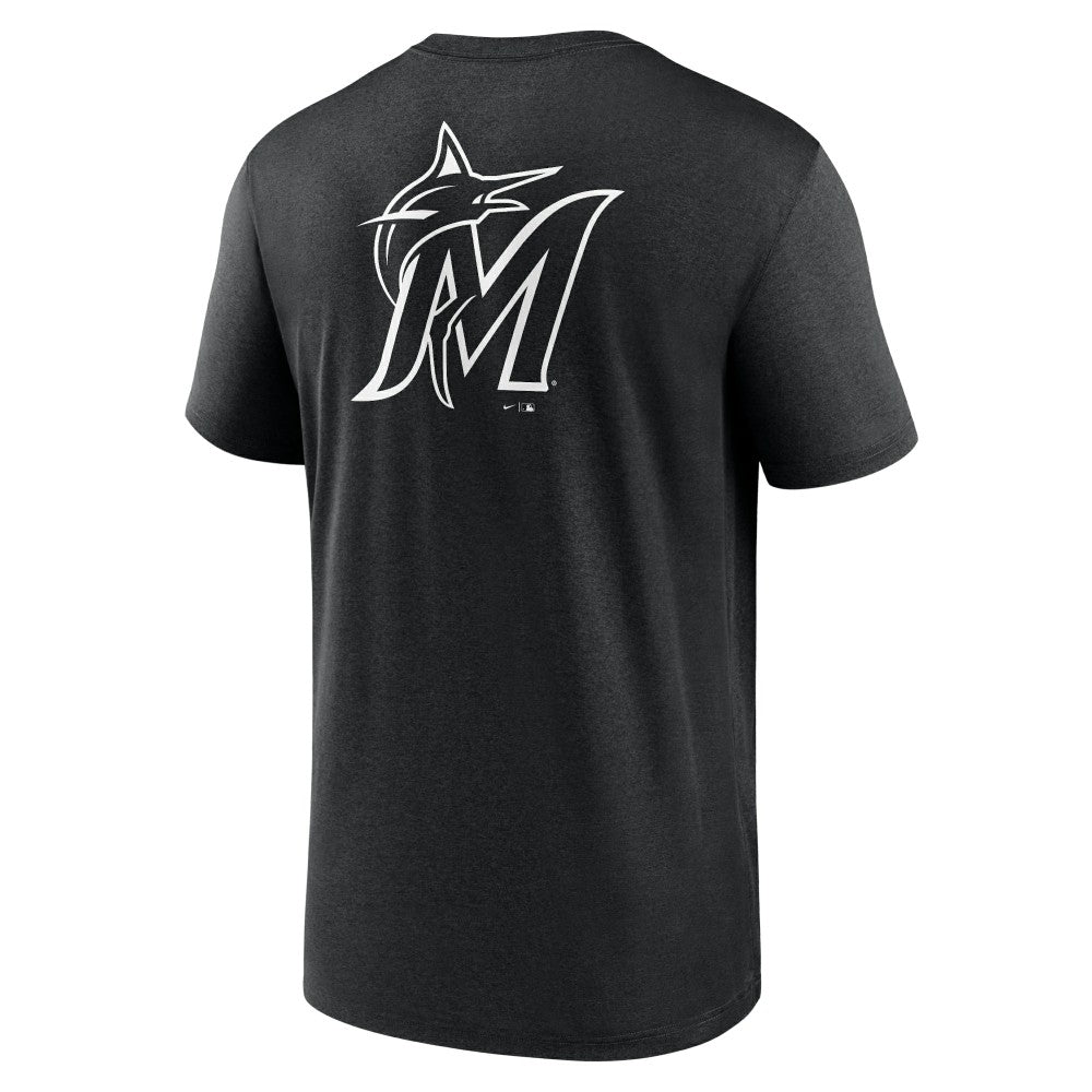 Miami Marlins Nike Fashion Over Shoulder Logo Legend T-Shirt - Black T-shirts