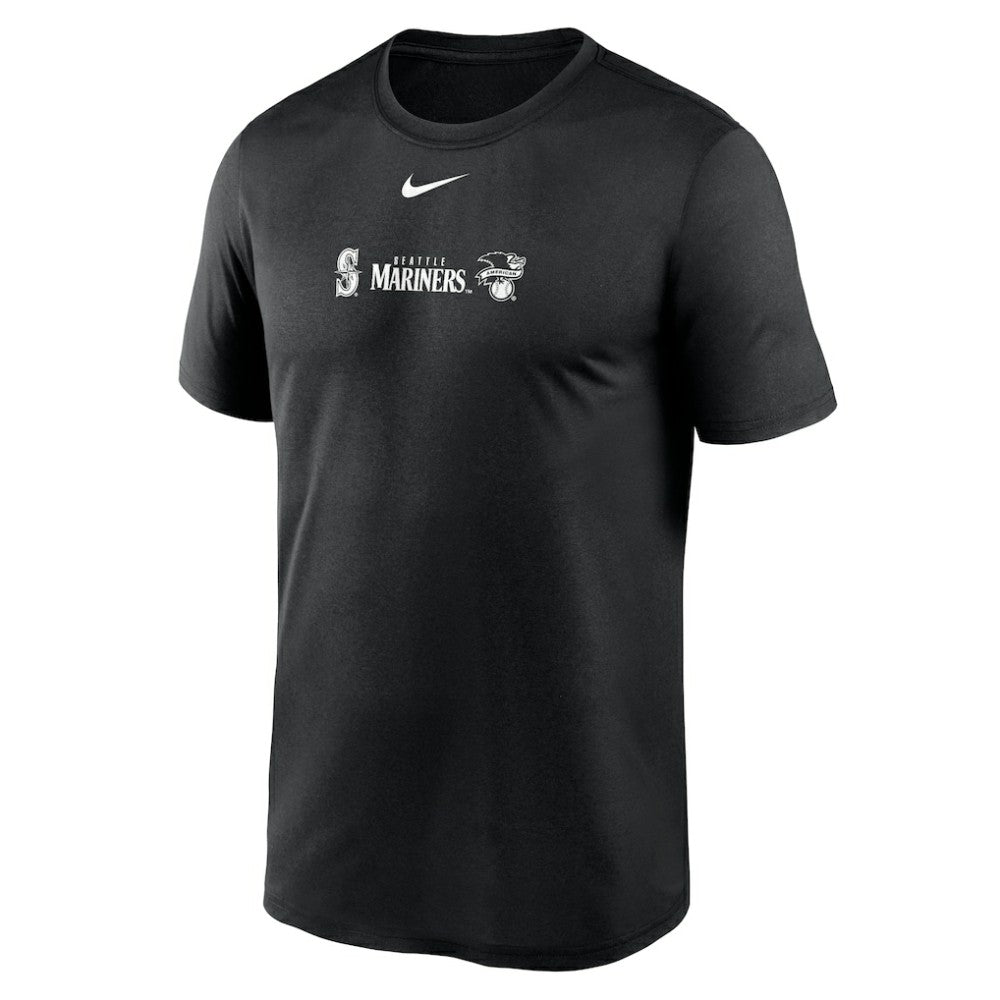 Seattle Mariners Nike Fashion Over Shoulder Logo Legend T-Shirt - Black T-shirts
