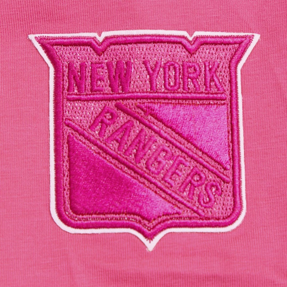 NHL New York Rangers Pro Standard Women's Triple Pink Cropped Boxy T-Shirt