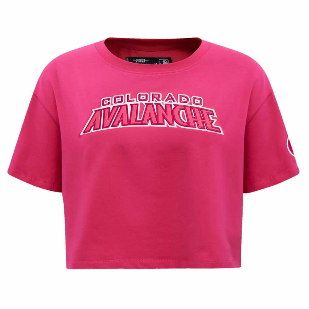 NHL Colorado Avalanche Pro Standard Women's Triple Pink Cropped Boxy T-Shirt