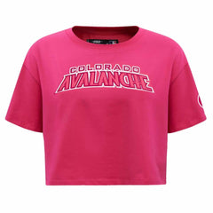 NHL Colorado Avalanche Pro Standard Women's Triple Pink Cropped Boxy T-Shirt