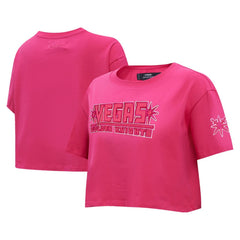 NHL Vegas Golden Knights Pro Standard Women's Triple Pink Cropped Boxy T-Shirt